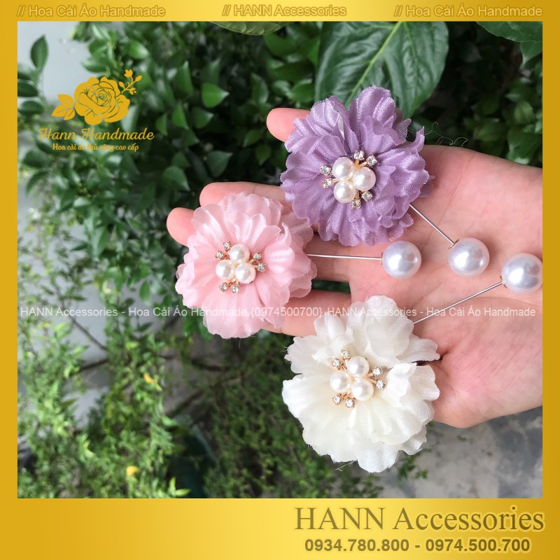 Hoa Cài Áo Ves - Phụ Kiện Thời Trang Cài Váy áo - Tag Hoa Cài Áo Có Ghim Cài, Trâm Cài