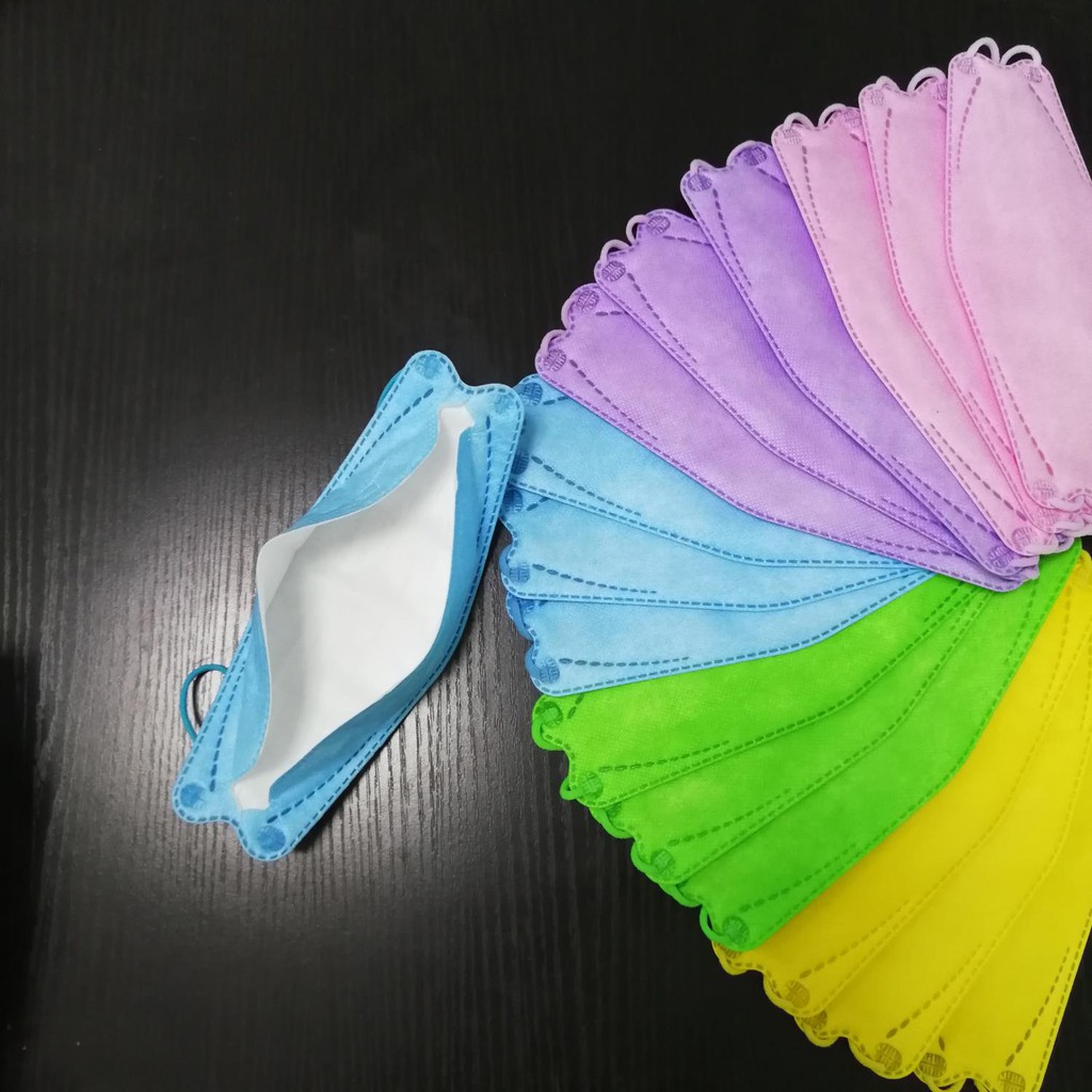 kf94 Korea mask 10pcs disposable Masks Anti-fog, Dust-proof, Breathable and PM2.5 adult Masks black/white/rainbow color