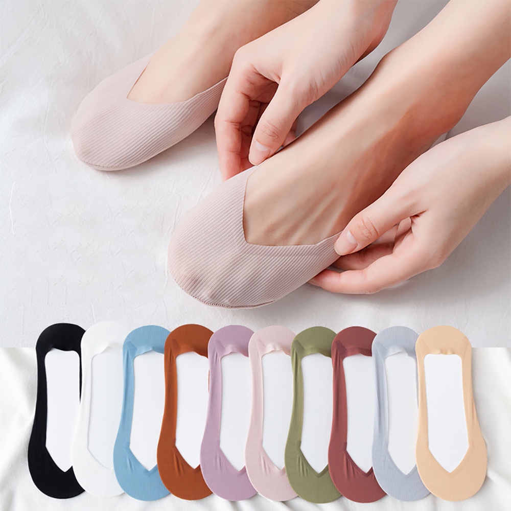 Vớ cotton cổ thấp thoáng khí đơn giản thời trang dành cho nữ