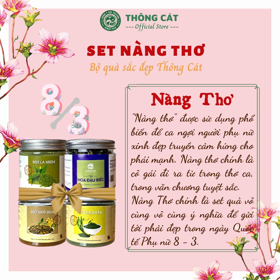 Set quà tặng Nàng Thơ dành tặng chị em phụ nữ - Làm đẹp và dưỡng trắng từ thảo mộc, cấp ẩm cho da, chống lão hóa da