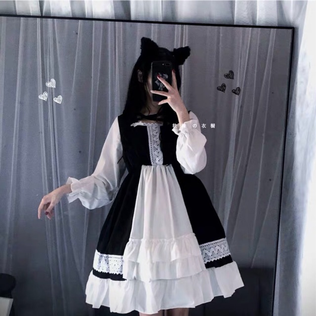 [có sẵn] Đầm / Váy Lolita OP hồng baby