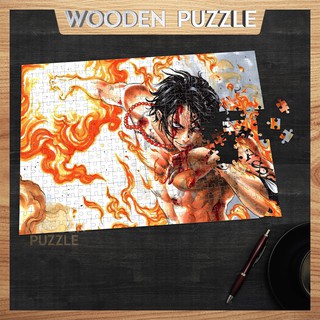 [MADE IN VIET NAM] Tranh xếp hình gỗ One Piece Portgas D. Ace 300 - 500 mảnh xếp cho nhiều lứa tuổi,tranh ghép hình WP05