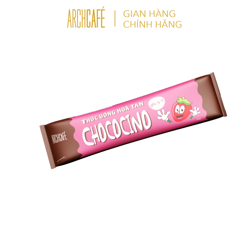 [Mã BMBAU50 giảm 7% đơn 99K] Chocolate Dâu - Choco Cacao hoà tan Archcafé Chococino (hộp 12 gói x 20g)