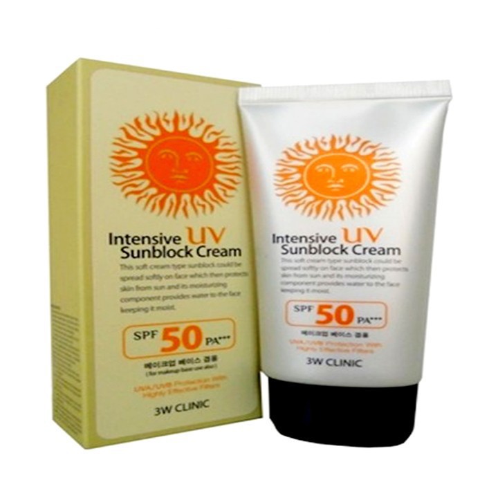 Kem chống nắng𝑭𝑹𝑬𝑬𝑺𝑯𝑰𝑷Kem Chống Nắng 3w Clinic Intensive UV Sunblock Cream SPF 50 Pa+++