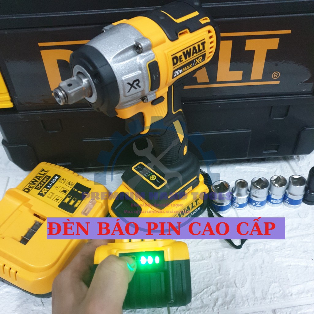 [HÀNG NỘI ĐỊA] Máy Siết Bulong Dewalt DCF887 KHÔNG CHỔI THAN, 3 đèn led trợ sáng.