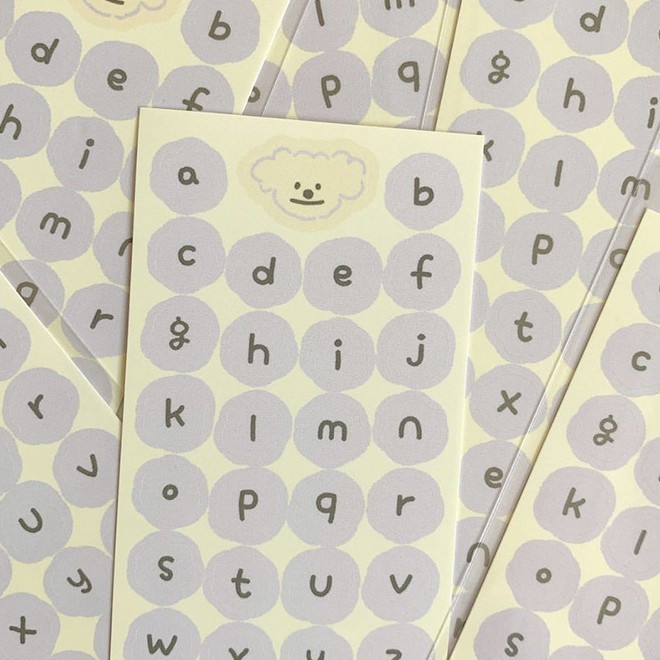 Miếng Dán Bảng Chữ Cái Tiếng Anh Mini JP6 Màu Sắc