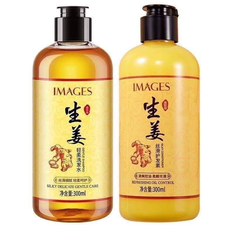 Cặp 2 chai dầu gội và dầu xả gừng tươi Images 300ML/Chai Sena Beauty