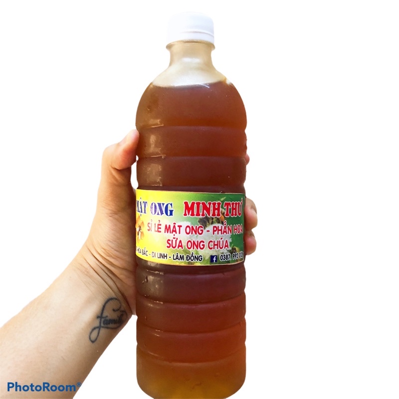 [SIÊU RẺ] [1 Lít] Mật Ong Hoa Cà Phê Nguyên Chất - Đặc Sản Lâm Đồng - Mật Ong Nuôi Tự Nhiên