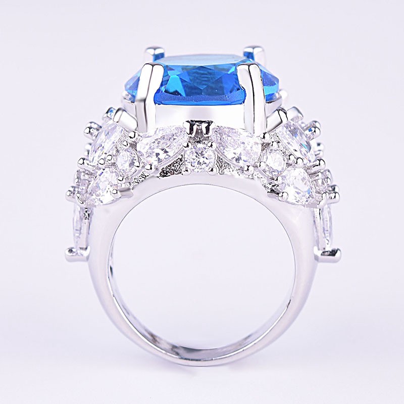 Nhẫn đeo ngón tay đính đá nhân tạo phong cách sang trọng thời trang dành cho nữ