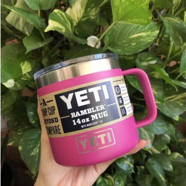 Ly giữ nhiệt YETI 14oz Mug Prickly Pear Pink nắp MagSlider (414ml) - Stainless Steel (Thép không gỉ cao cấp) - Bill Mĩ