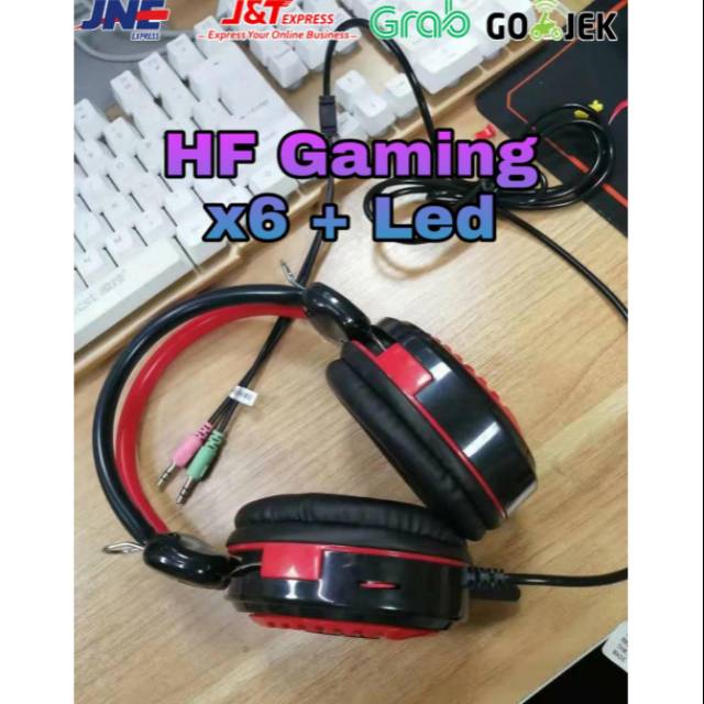 Tai Nghe Chơi Game X6 + X6 Plus Có Đèn Led Siêu Bass