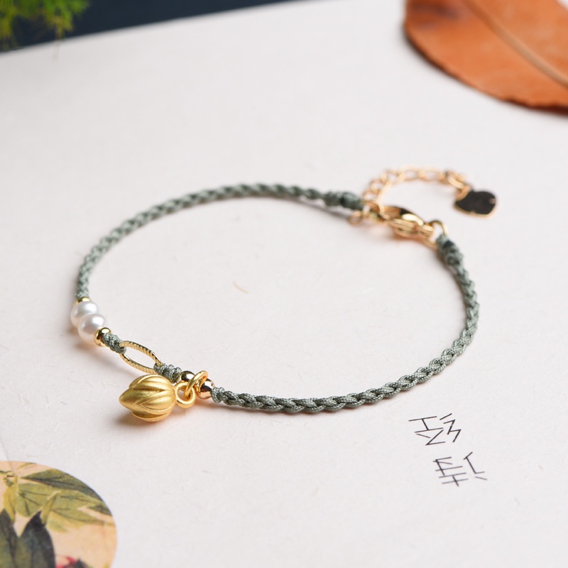 Vòng Tay Bện Dây Đính Hạt Ngọc Trai Tự Nhiên Thời Trang Cho Nữ | BigBuy360 - bigbuy360.vn