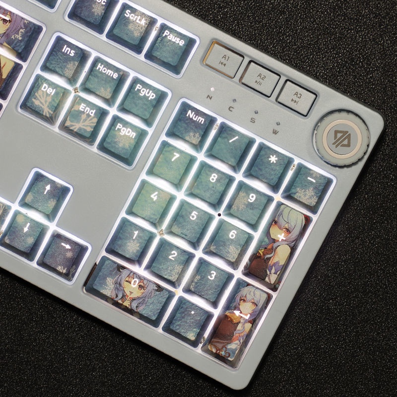 Gan Yu Keycaps Cherry Profile Genshin Impact theme PBT Dye thăng hoa bàn phím cơ học keycap 108 phím