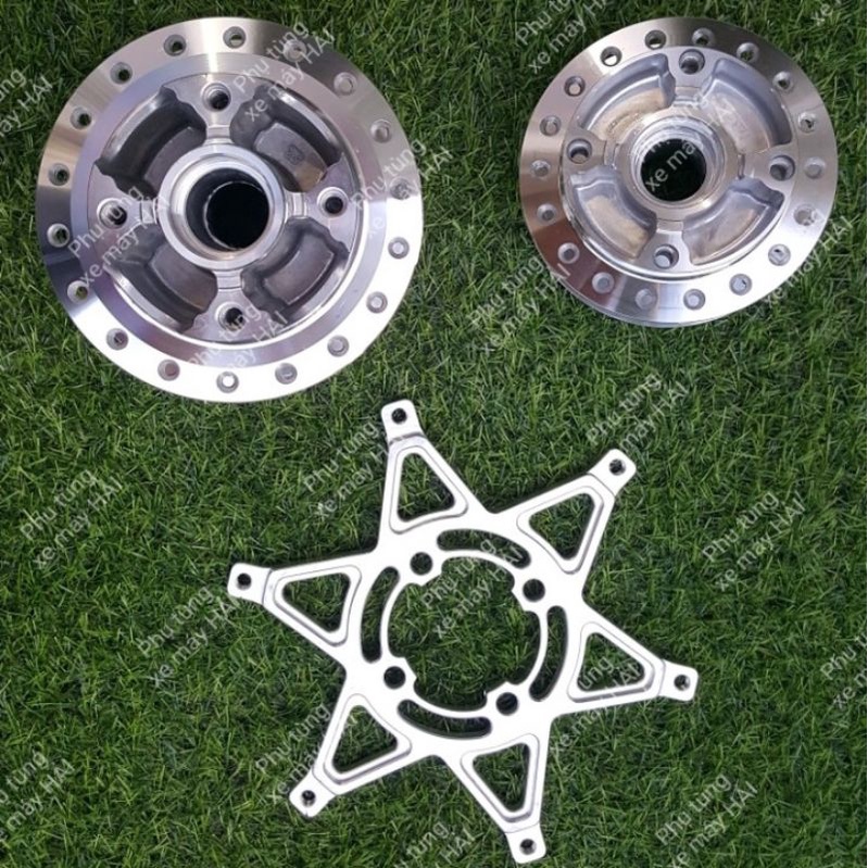 Đùm trước sau dành cho bánh căm sonic 150 kèm lòng đĩa trước cnc lắp Honda sonic như zin không cần chế msp 0043