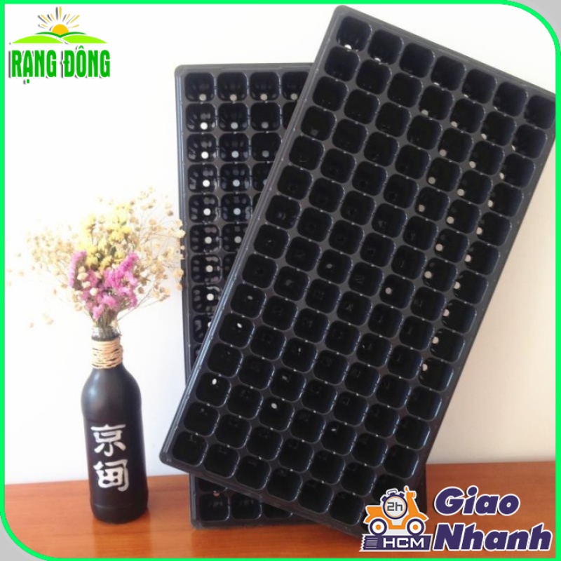 Khay Ươm Hạt Giống 105 Lỗ Nhựa Dẻo, Độ Bền Cao, Màu Đen, Tiết Kiệm Thời Gian Ươm Trồng - Hạt giống Rạng Đông