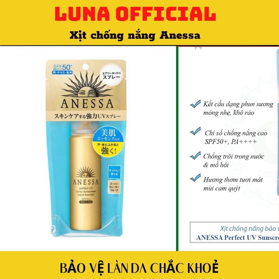 (Hot Sale !!!) Xịt Chống Nắng Dưỡng Da Anessa Perfect UV Sunscreen Skincare Spray SPF50+ PA++++ 60g