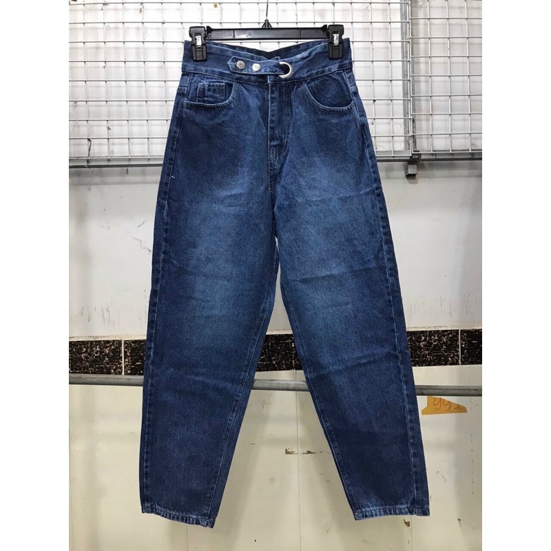 QUẦN JEAN BAGGY CẠP CAO PHỐI ĐAI KIỂU SIÊU HOT [ CLIP THẬT] [FREESHIP] hàng loại 1, VẢI DÀY | BigBuy360 - bigbuy360.vn