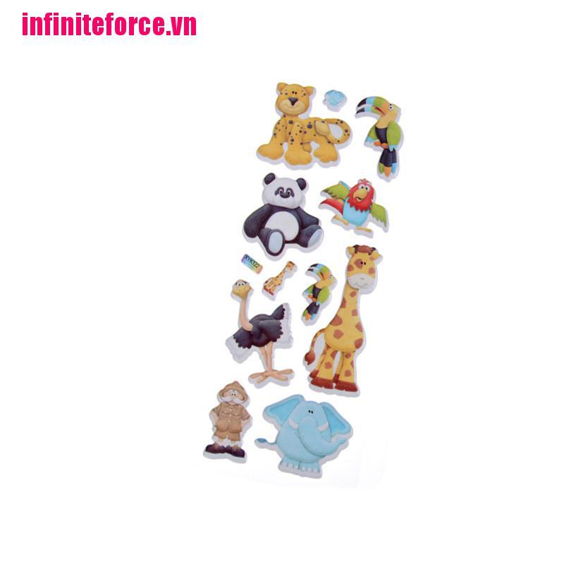 Miếng Dán Trang Trí Hình Động Vật 3d Xinh Xắn