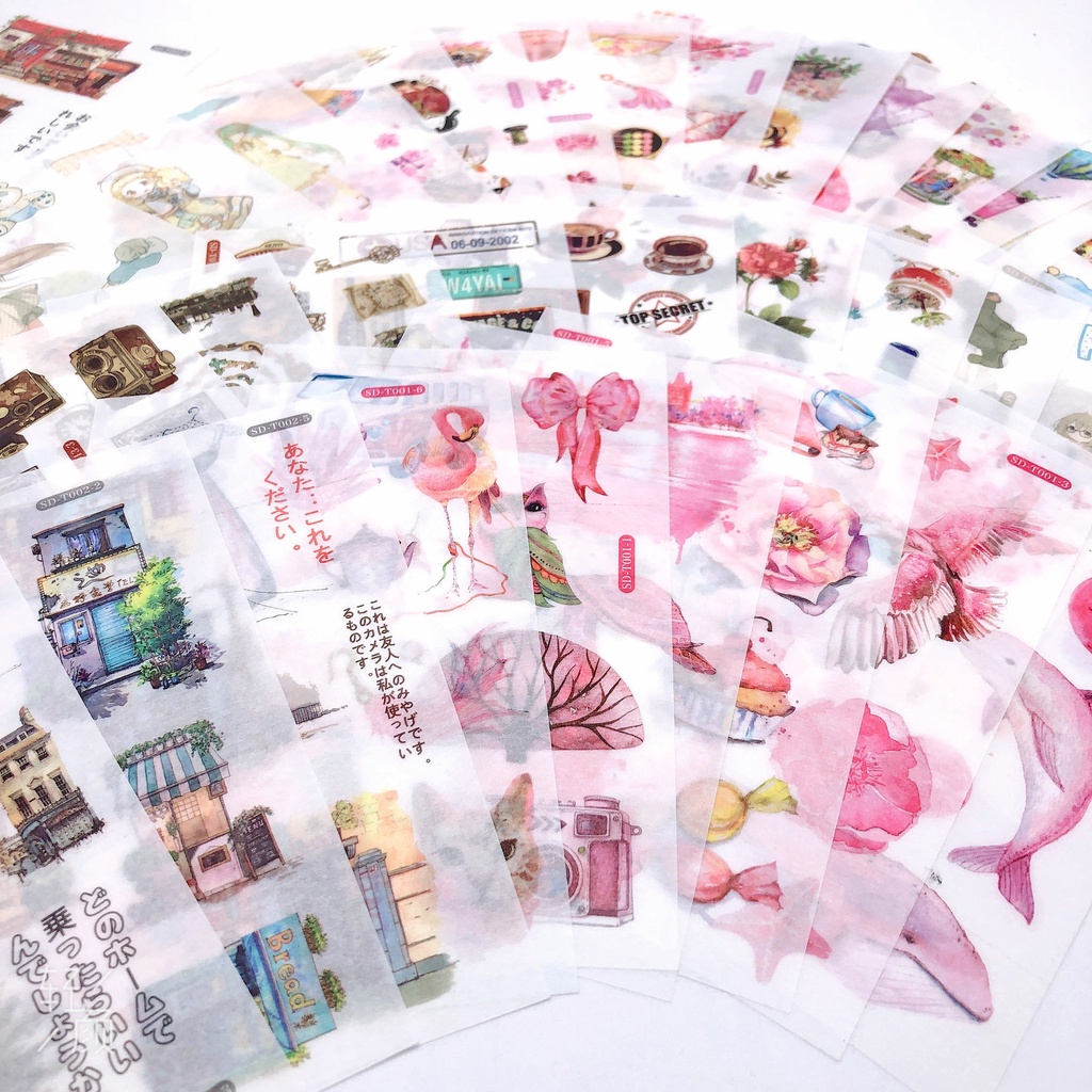 Bộ 6 Sticker Dán Trang Trí Sổ Tay Xinh Xắn
