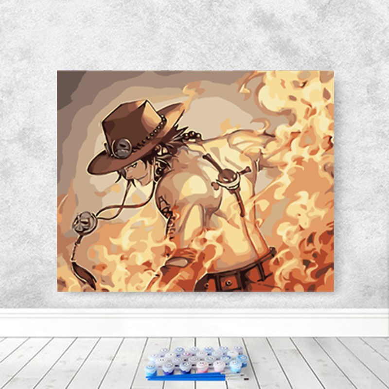 NARUTO Tranh Sơn Dầu Treo Tường Trang Trí Hình Nhân Vật Hoạt Hình One Piece