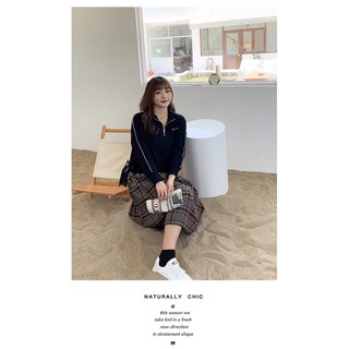 áo thun big size sweater màu đen tay dài cổ dây kéo size 70-100kg