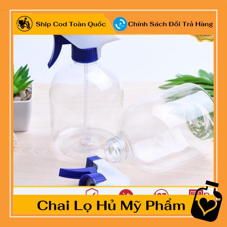 [TOP GIÁ RẺ] [500ml] Chai nhựa pet Vòi Xịt Kính 500ml Béo Lùn rỗng chiết mỹ phẩm ,Xưởng Chai Lọ