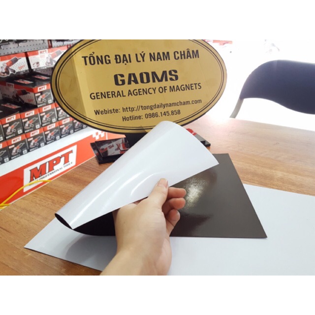 Nam châm dẻo A4 màu trắng