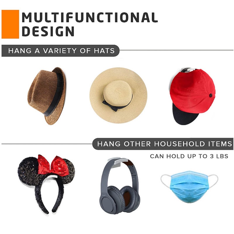 Set 5 Giá Đỡ Mũ Gắn Tường Hai Mặt Tiện Dụng