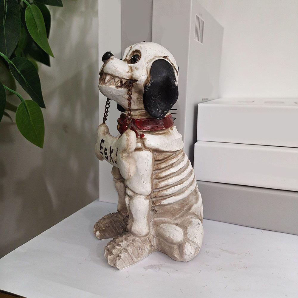 YNATURAL Tượng Xương Chó Đáng Sợ Trang Trí Nội Thất