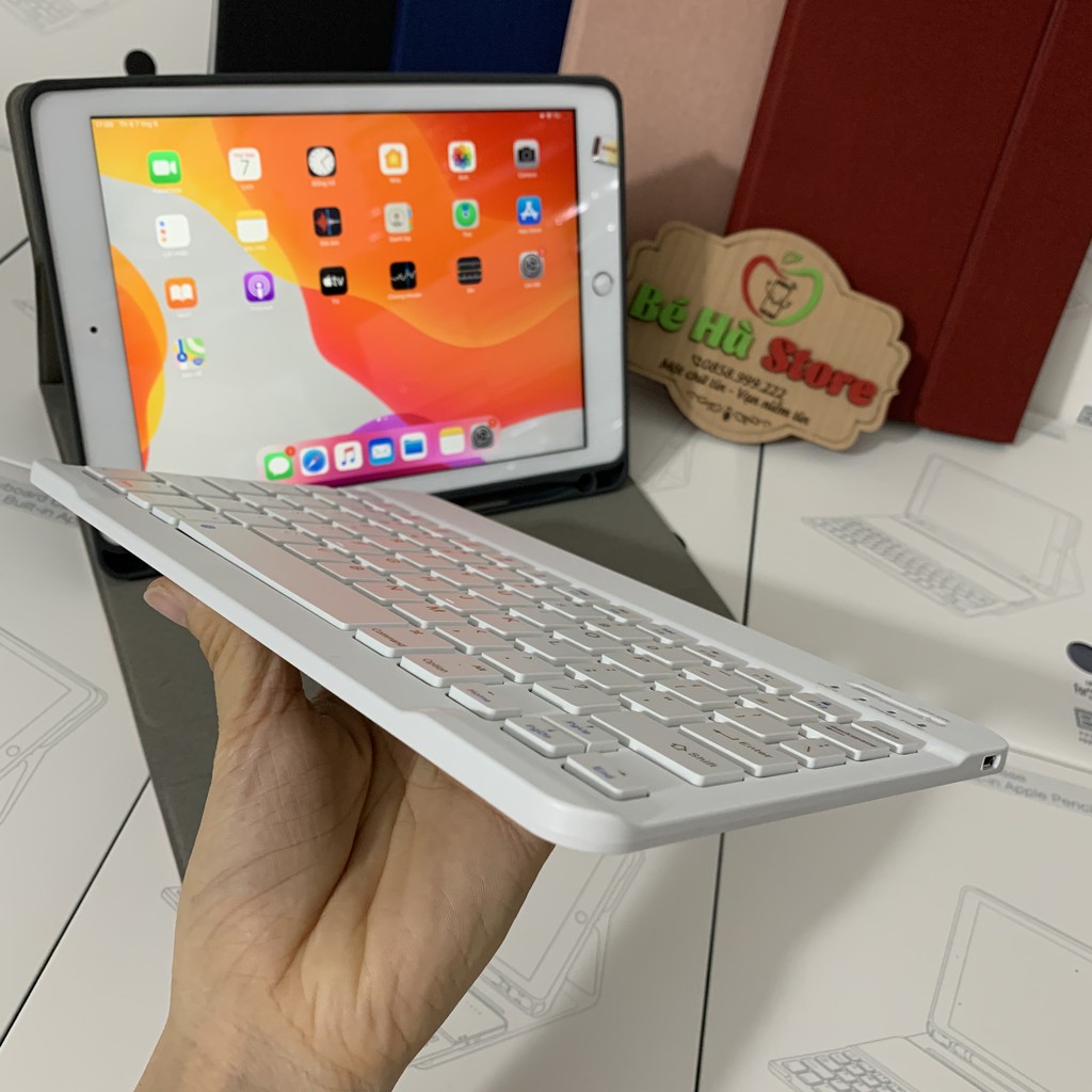 Bao Da Bàn Phím Bluetooth iPad Air 1/2, iPad 2017/2018, iPad Pro 9.7, iPad 2019 10.2, iPad Pro 10.5/ Air 3 10.5, Pro 11