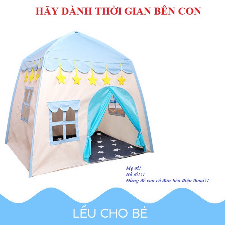 LỀU CHƠI NGÔI NHÀ CHẤT LIỆU VẢI CHO BÉ YÊU