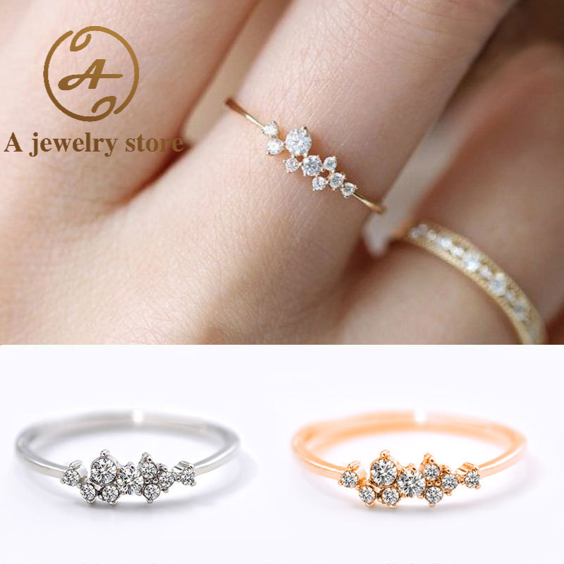 Nhẫn Mạ Vàng 18k Đính Đá Pha Lê