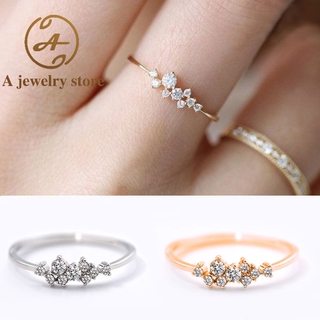 Nhẫn mạ vàng 18k đính đá pha lê