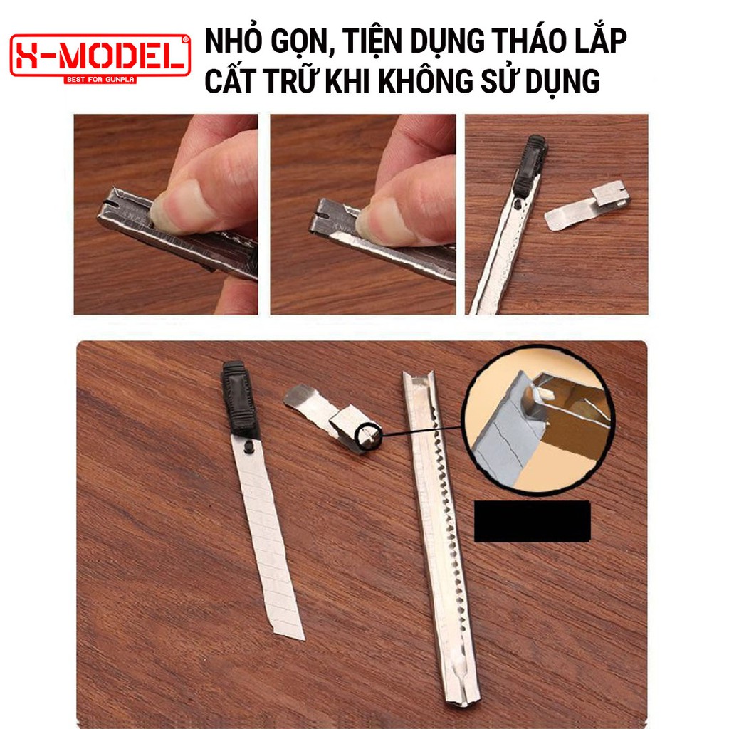 Dụng cụ Dao cutter knife XM14 cắt chuyên dụng mô hình Gundam chất liệu thép không rỉ, nhỏ gọn tiện ích X- MODEL