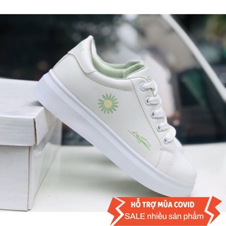 ✔️GIÀY BATA NỮ TRẮNG IN HOA CÚC