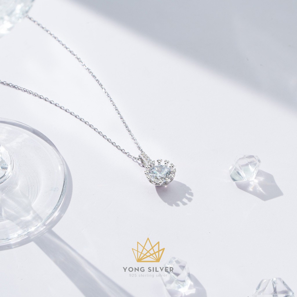 [Mã SKAMLTSM9 giảm 10% đơn 99K] [Hàng Hot] Dây chuyền bạc 925 mẫu hoa tuyết đá cubic zirconia