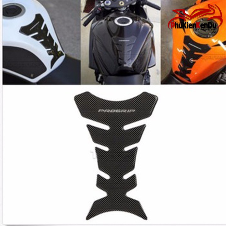 TEM XƯƠNG CÁ CHỐNG TRẦY BÌNH XĂNG XE MÁY 20CM MÀU XÁM