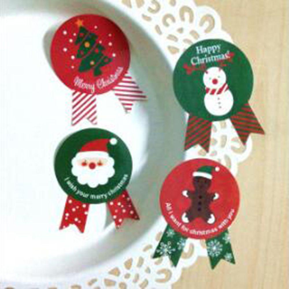 Miếng Dán Trang Trí Quà Tặng Đa Năng Hình Cây Thông / Người Tuyết / Kẹo Merry X 'Mas Kiểu Vintage