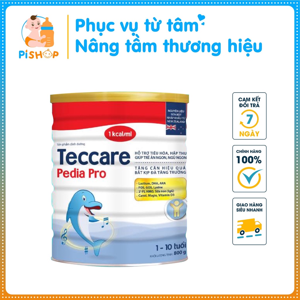 Sữa cho bé tăng cân cao lớn vượt trội - Sữa Teccare Pedia Pro 800g