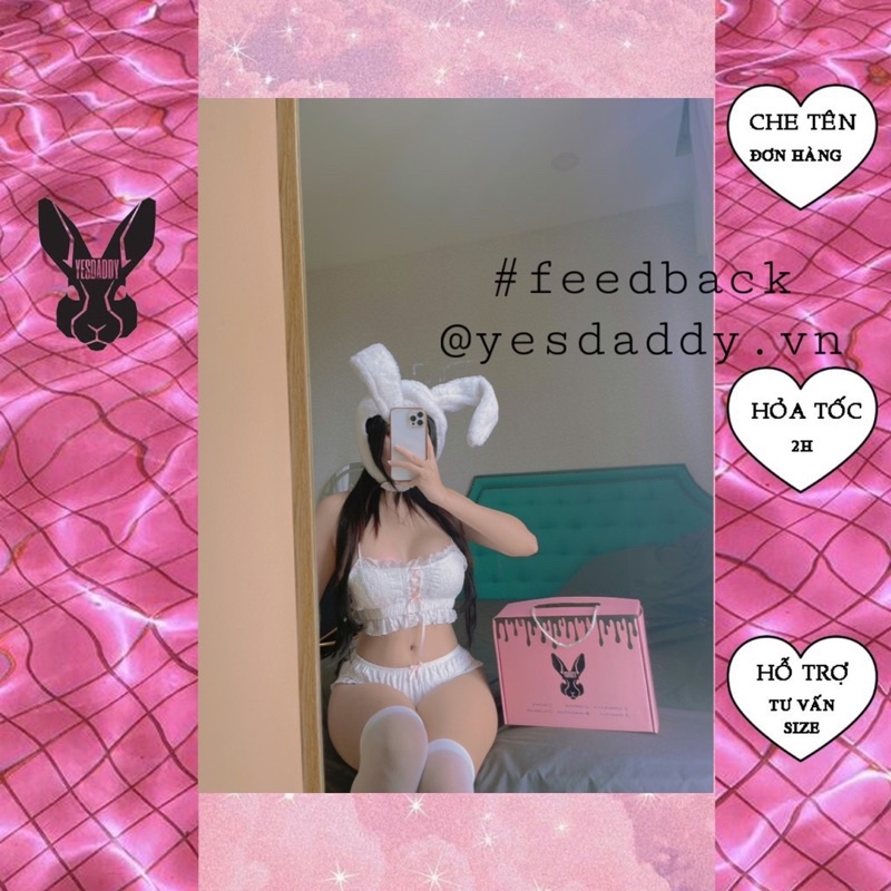 Bộ đồ lót dễ thương gợi cảm có mút rời Yes daddy NY004