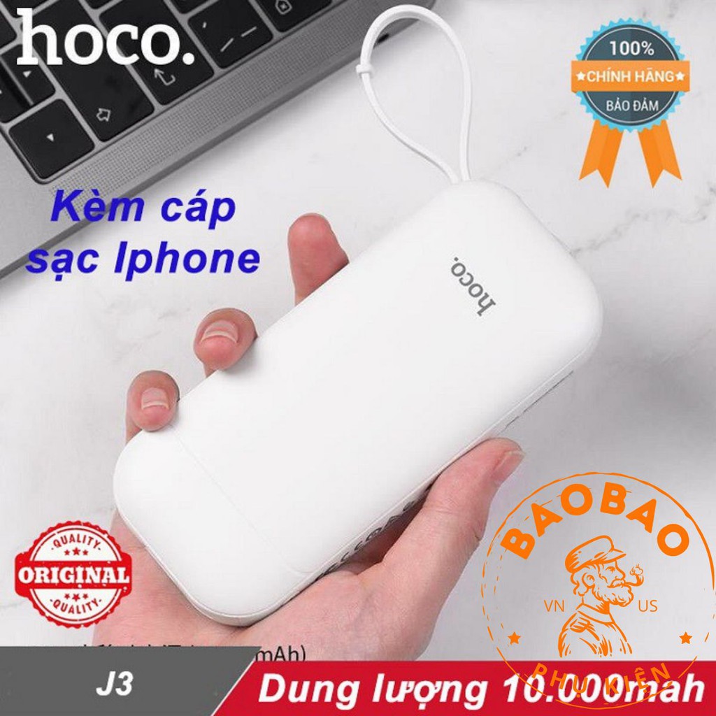 Sạc dự phòng Hoco CJ3 10.000mah ♥️Freeship♥️ Pin sạc dự phòng Hoco