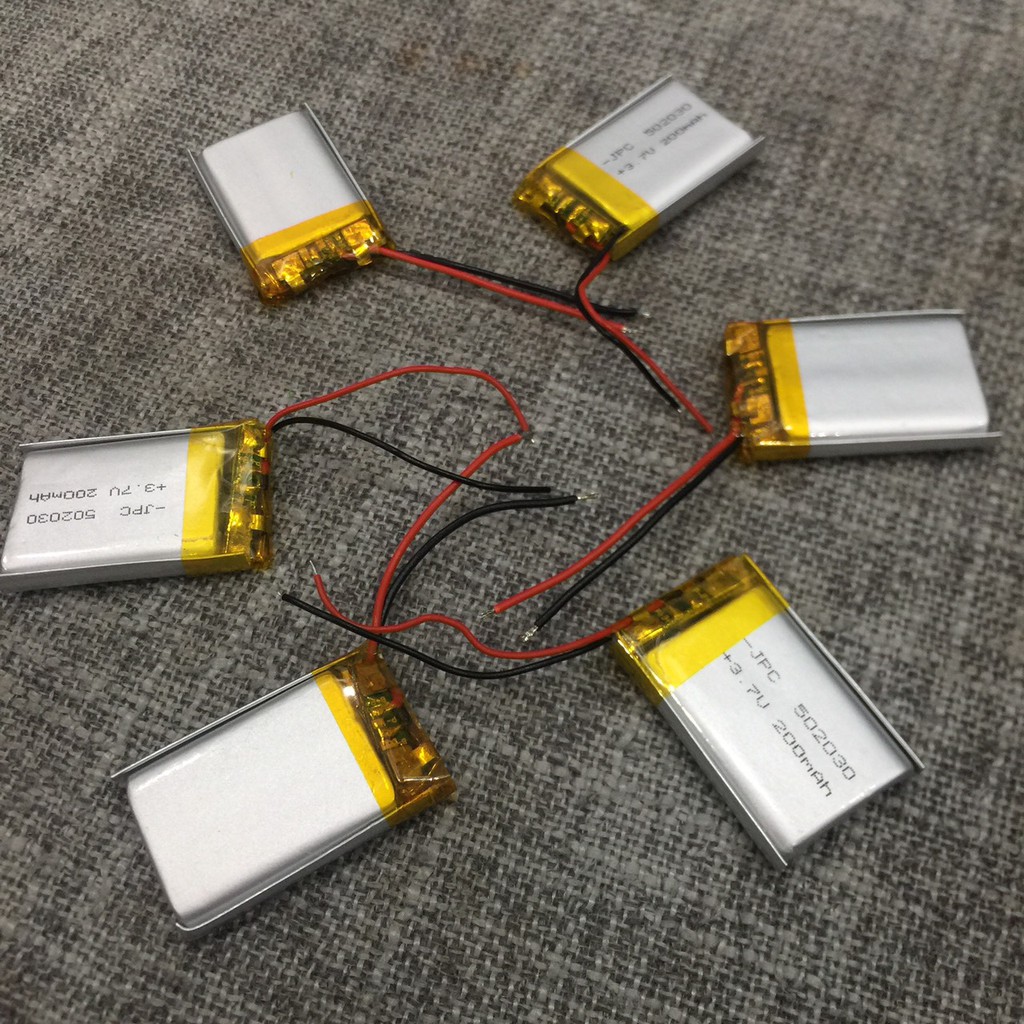 Pin Li-Po 3.7V 502030 250mAh -200mAh cho Dock sạc hộp sạc tai nghe Bluetooth Loa Bluetooth