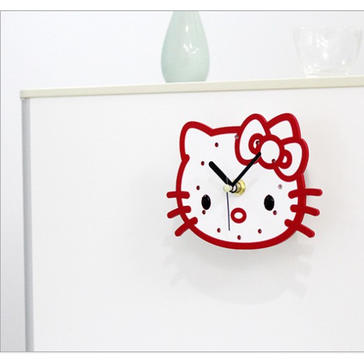 Đồng Hồ Nam Châm Hít Tủ Lạnh Hình Hello Kitty Dễ Thương (Life-365)