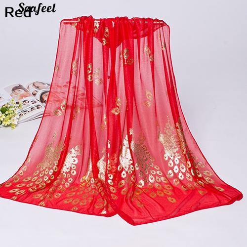 khăn choàng nữ chiffon hình gà trống
