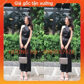 Jum cổ chéo chất lụa