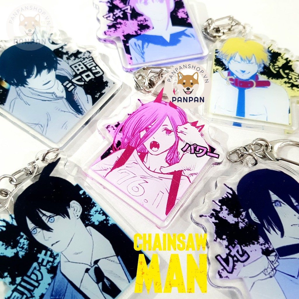 Móc khóa Anime DELUXE Chainsaw Man 7 nhân vật (6cm) Power, Denji, Reze, Makima