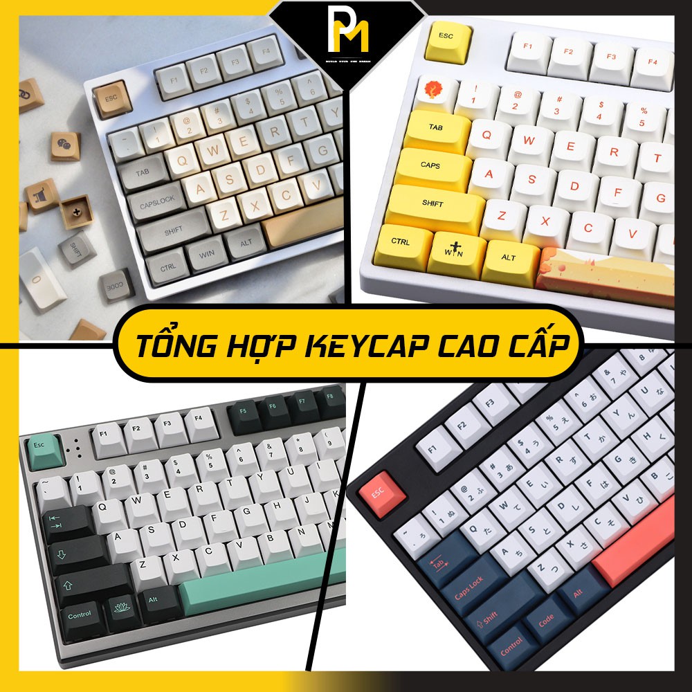 Keycap PBT cho phím cơ dyesub in 5 mặt theo chủ đề, Cao cấp full phím PCMASTER