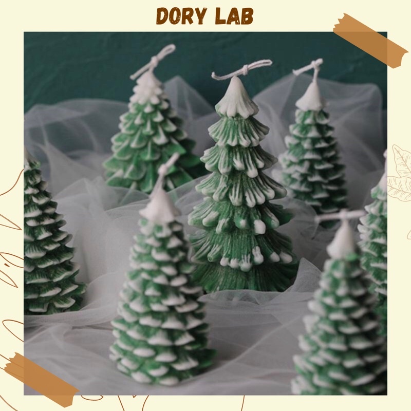 Nến Thơm Cây Thông Giáng Sinh Lá Bầu - Dory Lab