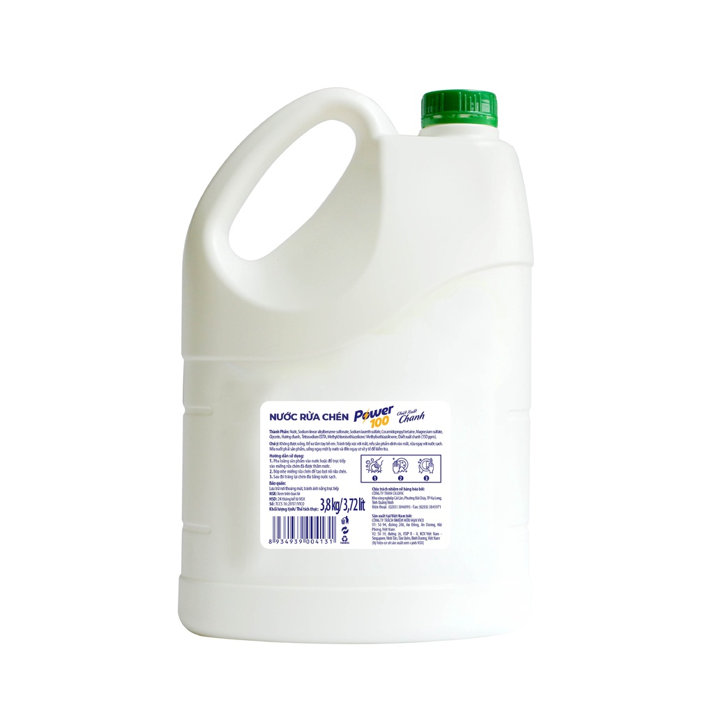 Nước rửa chén POWER100 3.8kg