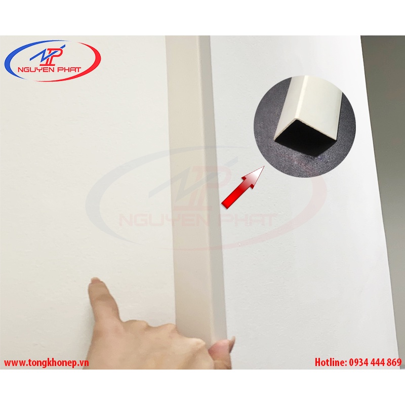 Nẹp nhựa chữ V ốp tường, nẹp V nhựa ốp góc vuông